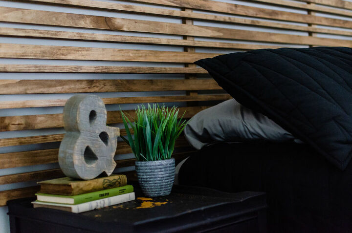 slat wall headboard with a twist