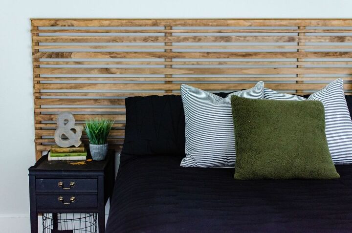 slat wall headboard with a twist