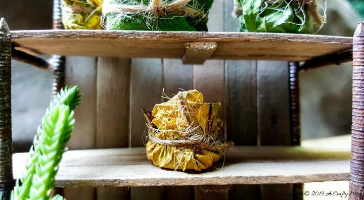 banco de vasos em miniatura para o seu jardim de fadas