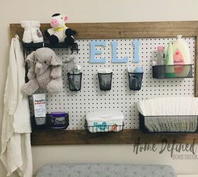 s the top 13 kid s room organizing ideas that all parents need, Make a pegboard organizer for a nursery wall