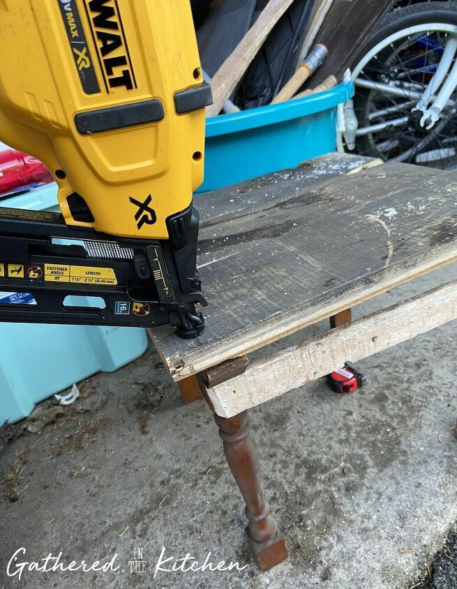 diy porch stool made from scrap wood