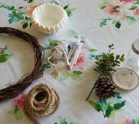 coffee filter spring wreath