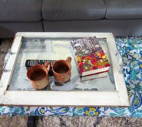 serving tray old window upcycle for the living room