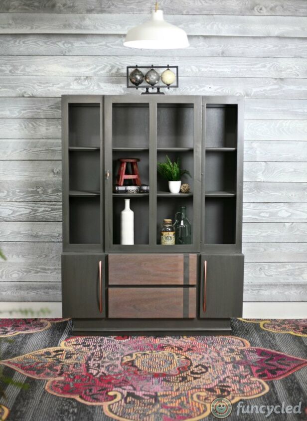 11 painted hutches that are so much more beautiful now, Turn a broken down hutch into a mid century beauty