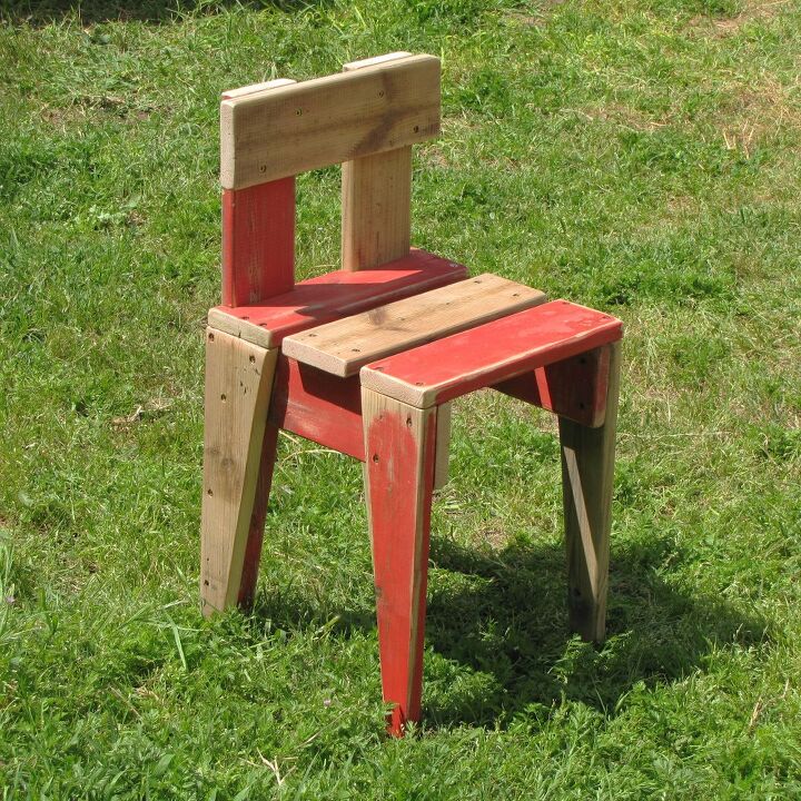 how to make a kids chair from old wood