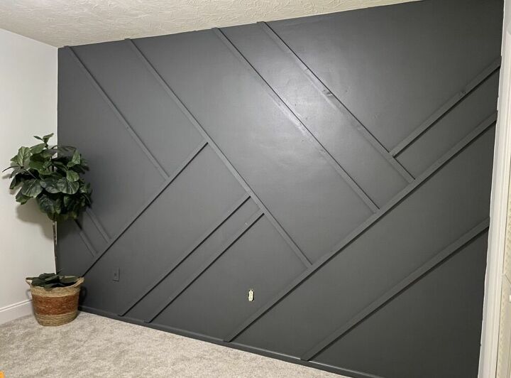 geometric accent wall