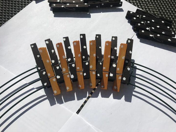 easy clothespin sunflower wreath