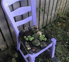 DIY Succulent Chair Planter