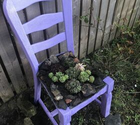 diy succulent chair planter