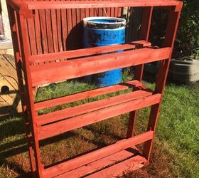 how to upcycle an old bed base into a cold frame, Paint with fence paint stain
