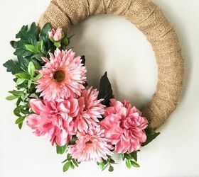 beautiful spring wreath using a pool noodle