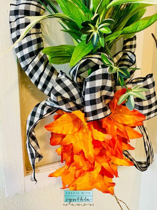 carrot wreath diy with dollar store items
