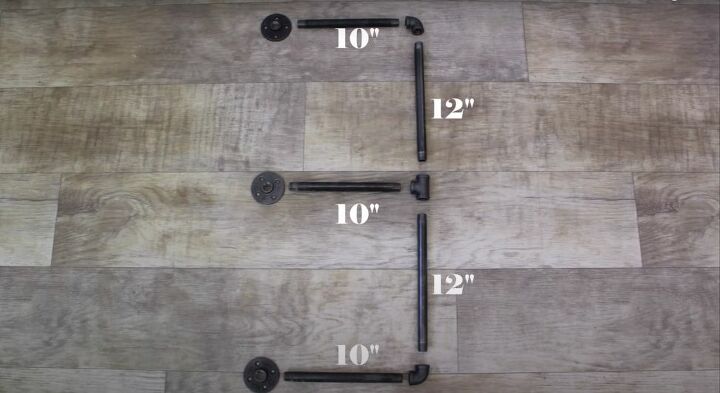 build diy farmhouse pipe shelves yourself, Lay Out the Piping