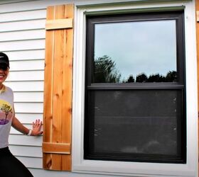 up your homes curb appeal with these half hour cedar shutters, DIY Cedar Shutters