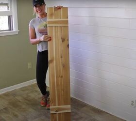 up your homes curb appeal with these half hour cedar shutters, Easy DIY Cedar Shutter