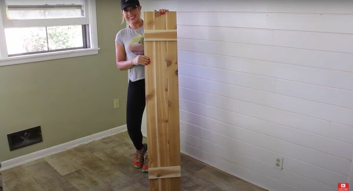 up your homes curb appeal with these half hour cedar shutters, Easy DIY Cedar Shutter