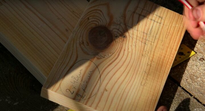 recycle old wood into a chic wood and glass coffee table, Rough Sketch