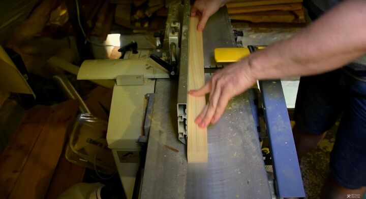 recycle old wood into a chic wood and glass coffee table, Plane the Wood