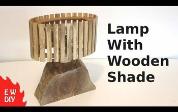 Lámpara de madera maciza con pantalla de madera