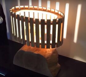 diy solid wood lamp with a wooden shade, DIY Ash Wood Lamp