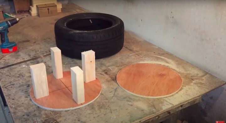 turn trash into treasure with this car tyre stool, Build the Frame