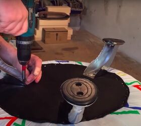 turn trash into treasure with this car tyre stool, Add Legs