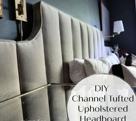diy upholstered channel tufted headboard