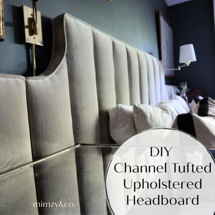 diy upholstered channel tufted headboard