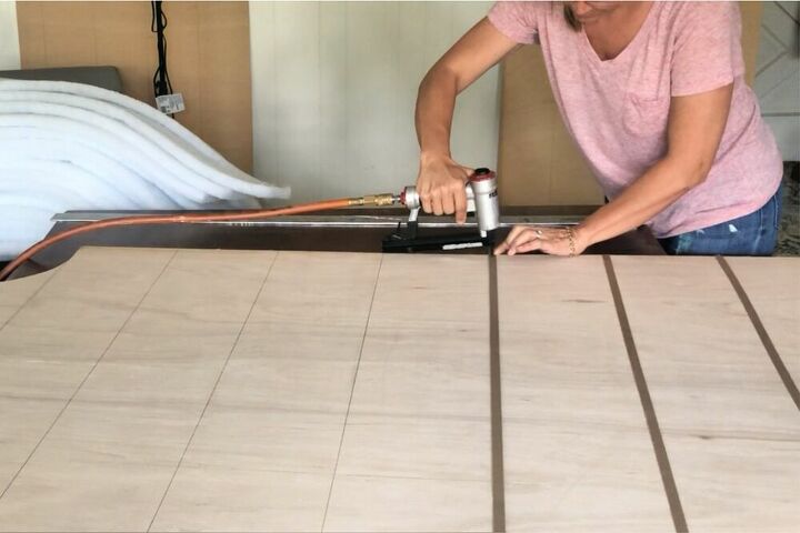 diy upholstered channel tufted headboard