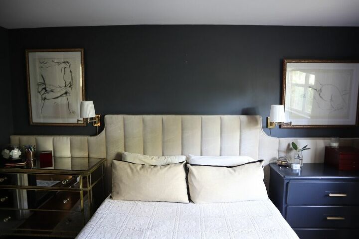 diy upholstered channel tufted headboard