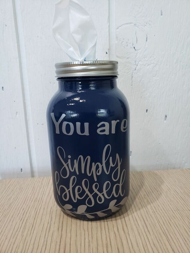 mother s day painted mason jar tissue holder