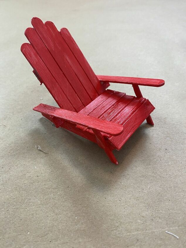 faa uma cadeira adirondack em miniatura