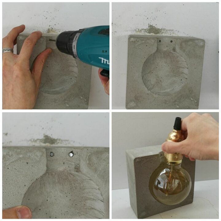 como fazer uma lmpada de concreto
