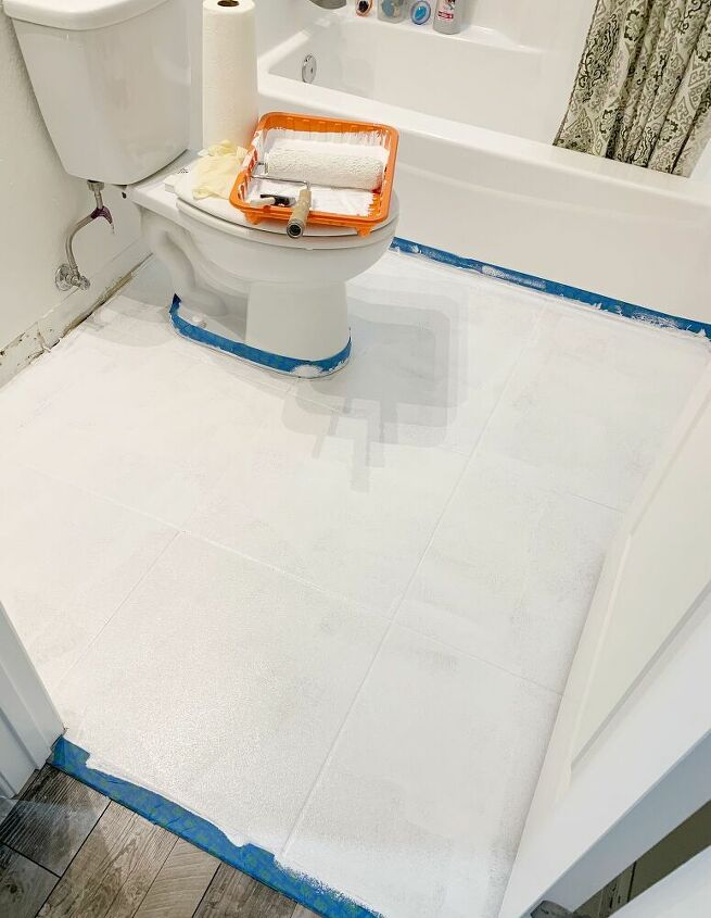 floor stenciling makeover