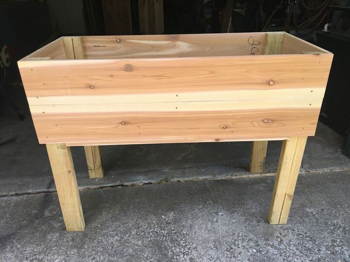raised cedar planter box