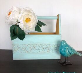 spring inspired wood tote