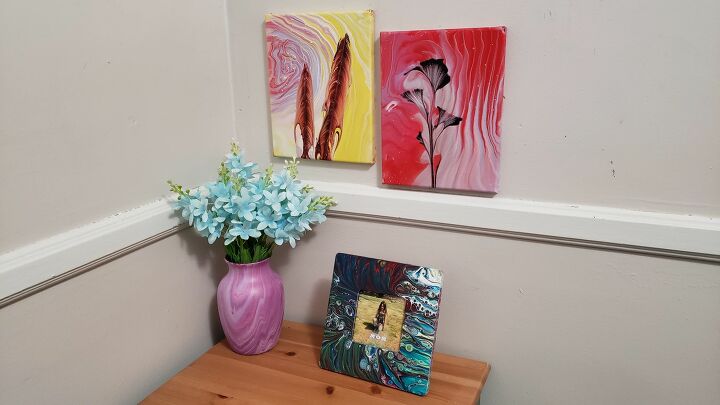 12 ways to make expensive looking wall art, Acrylic Pour String Art