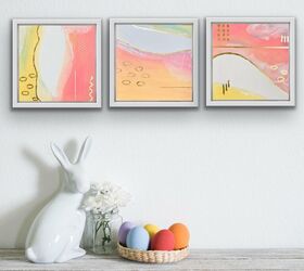 12 ways to make expensive looking wall art, Gold Leaf Triptych