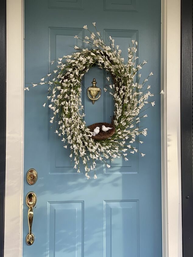 s 13 gorgeous ways to brighten up your decor with faux flowers, Lovebirds Blossom Wreath