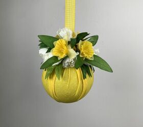 s 13 gorgeous ways to brighten up your decor with faux flowers, Spring Flower Hanging Ball