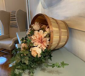 s 13 gorgeous ways to brighten up your decor with faux flowers, Overturned Flower Basket
