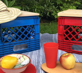 How to Easily Turn a Plastic Milk Crate Into a Table or Seat