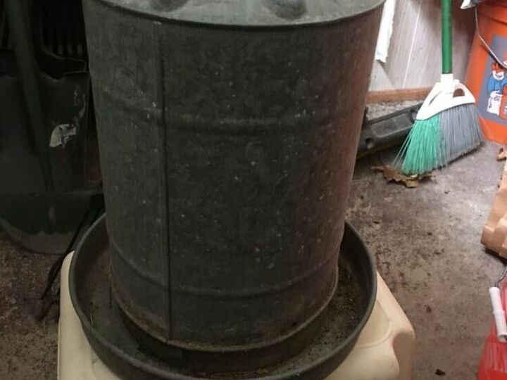 q how do i convert a chicken feeder to a planter
