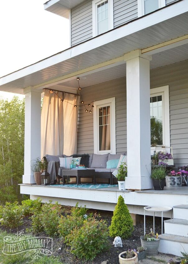 13 unique ways to make over your porch in time for summer, Give a Boho feel to a farmhouse porch