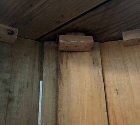 corner shelves from a wooden spool