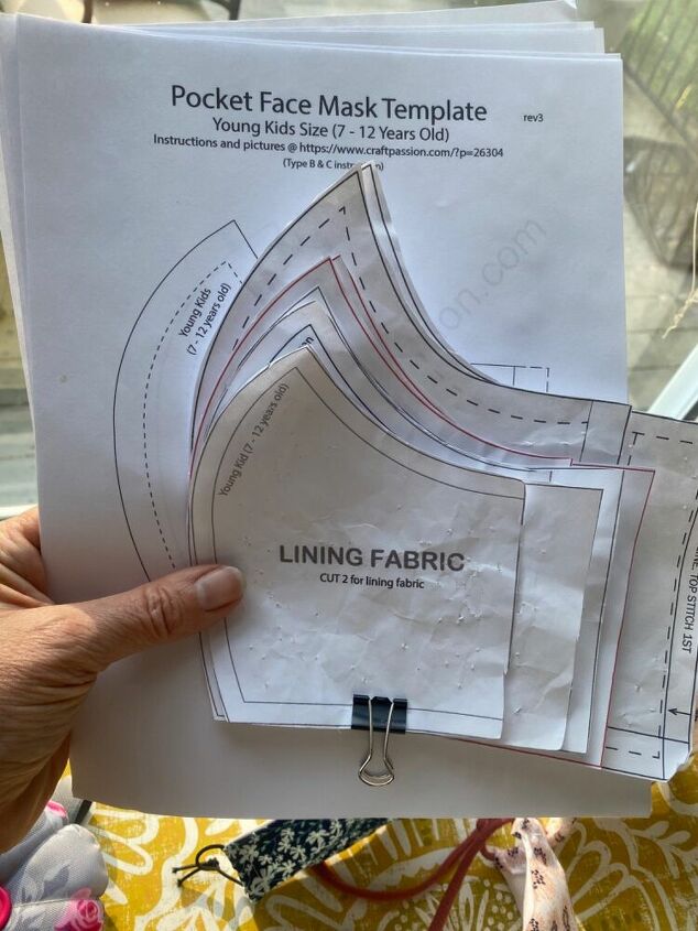 Face Mask Template Size