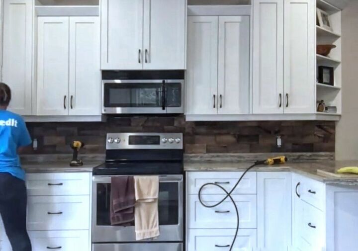 DIY Wooden Backsplash