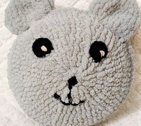 Teddy Bear Crochet Pillow