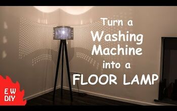  Transforme uma máquina de lavar antiga em uma luminária de chão moderna do meio do século