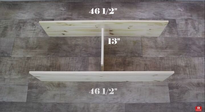 quick and easy diy mid century modern bookshelf, Lay Out Part of the Bookcase